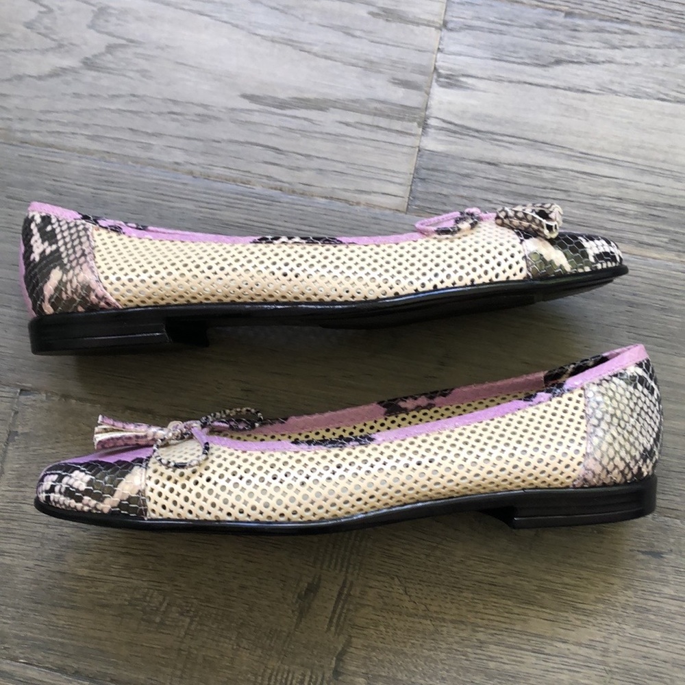 ✨🆕Amalfi🆕✨| Purple snake skin ballet flats with bows - Picture 6 of 7